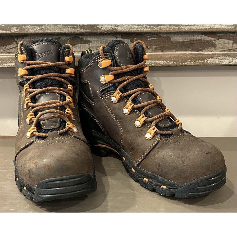 Danner Vicious 13884 Women's 8 Brown Orange Gore-Tex Composite Toe EH Work Boots